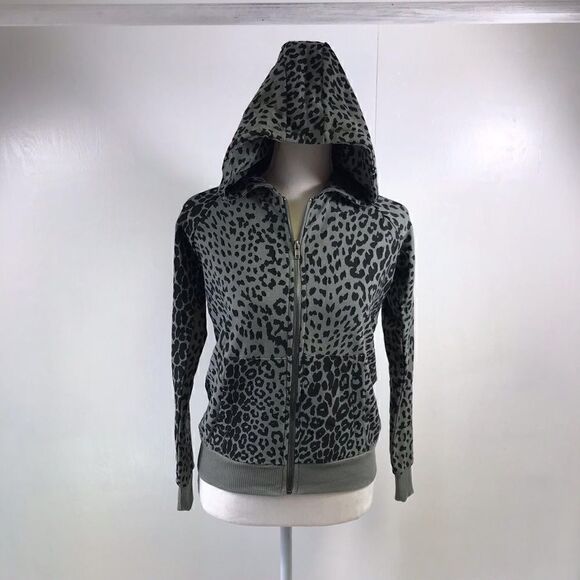 Chaser Leopard Print Hoodie Size XS - Picture 5 of 7